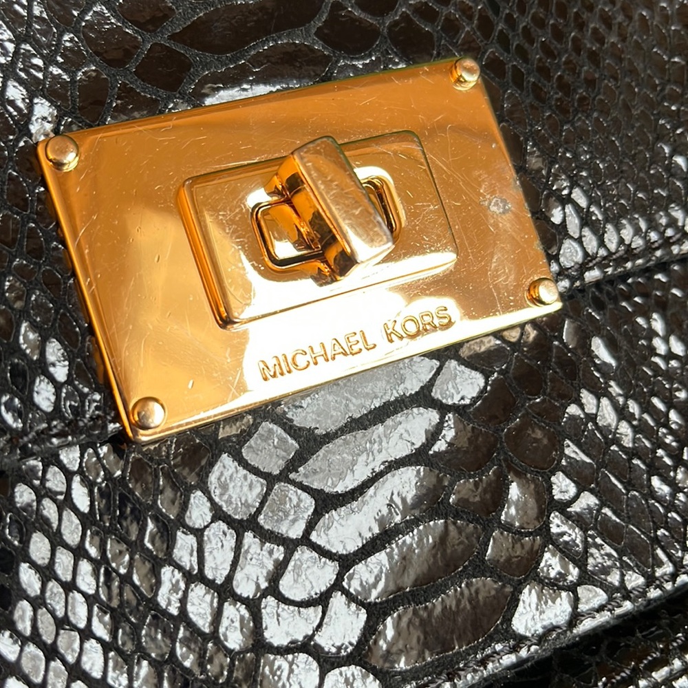 Michael Michael Kors Sloan Small Python-Embossed … - image 6